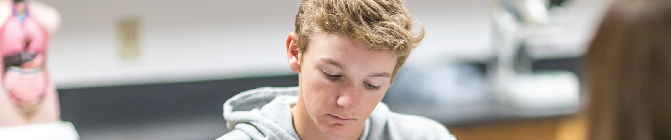 Student in focus
