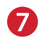 Number 7 at 75 percent
