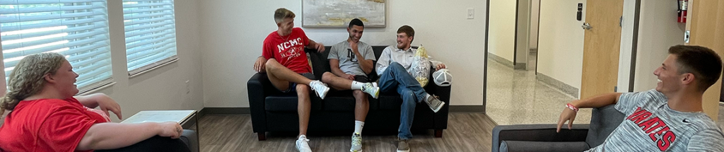 Students having a discussion