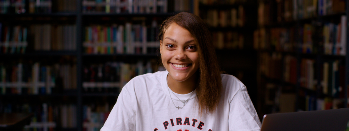 Student in the Library