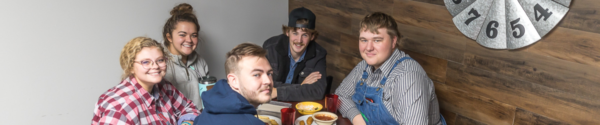 Students in the cafeteria