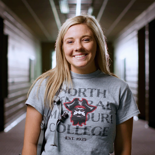 Student in the hall